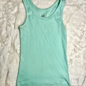 Justice Girls Mint Green Ribbed Cami Tank Top